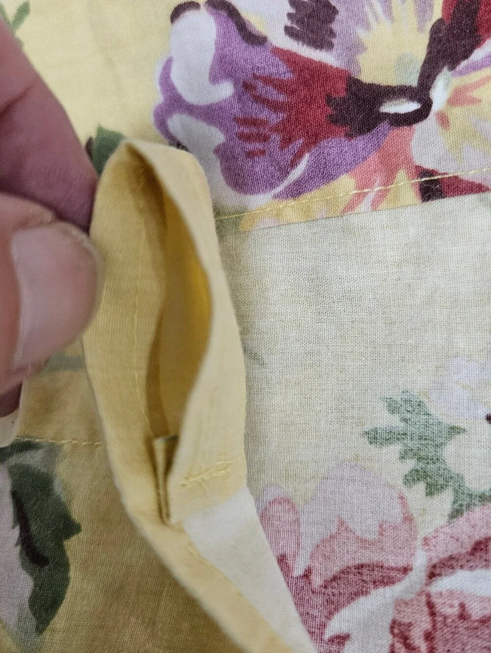 Ralph Lauren Sophie Brooke Yellow Floral & Stripe 2 Valances & 4 Curtain Panels